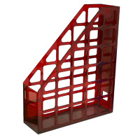 Накопитель вертикальный для бумаг Оскол-Пласт А4, 70мм, красный, 9046